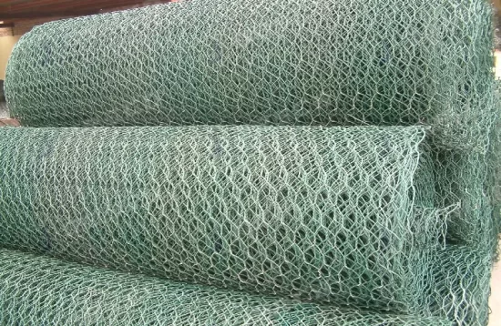 Double-Twisted PVC Coated Green Gabion Baskets