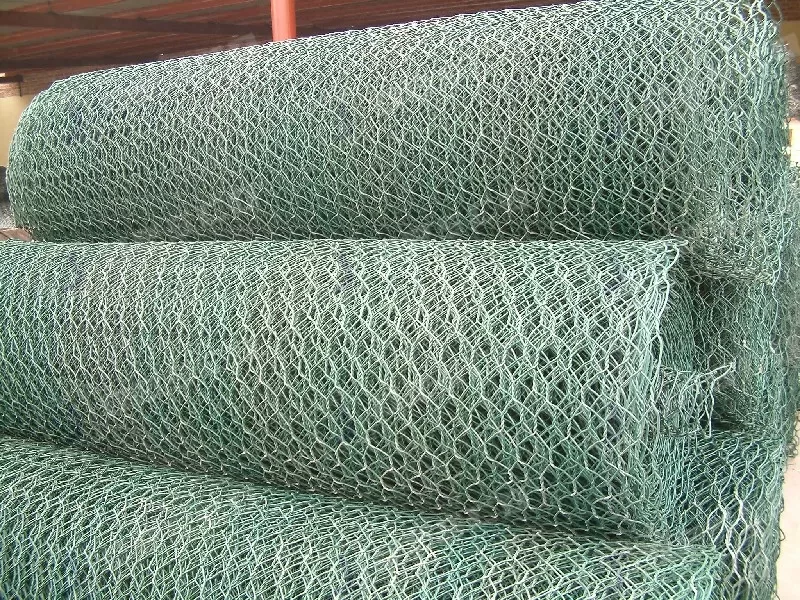 Double-Twisted PVC Coated Green Gabion Baskets