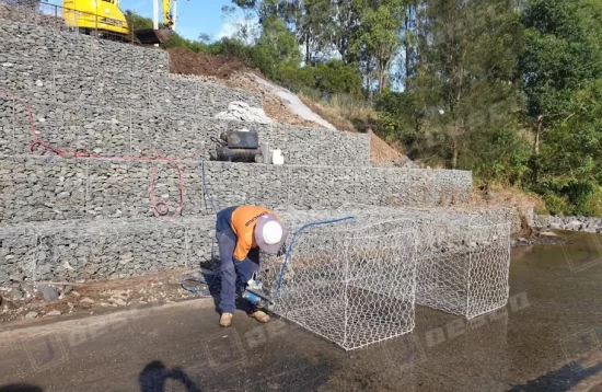 PVC-Coated Double Twist 3.0mm Gabion Mesh